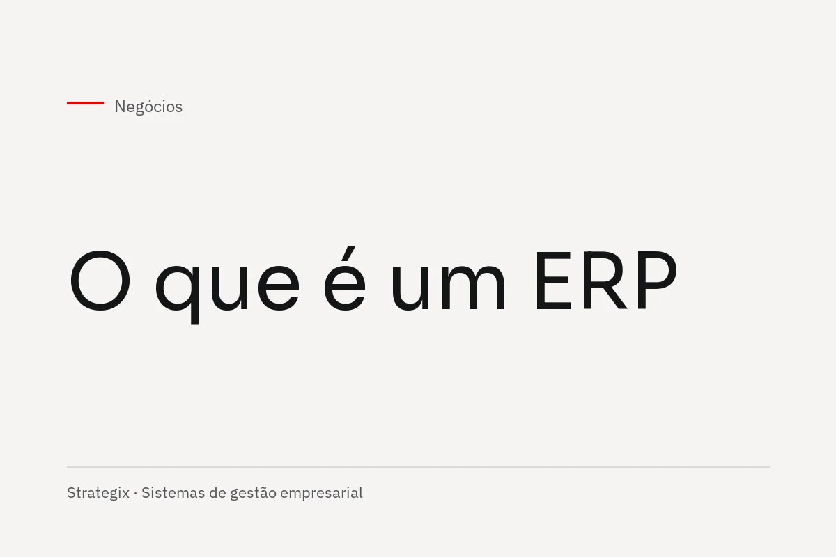 Negócios — O que é um ERP