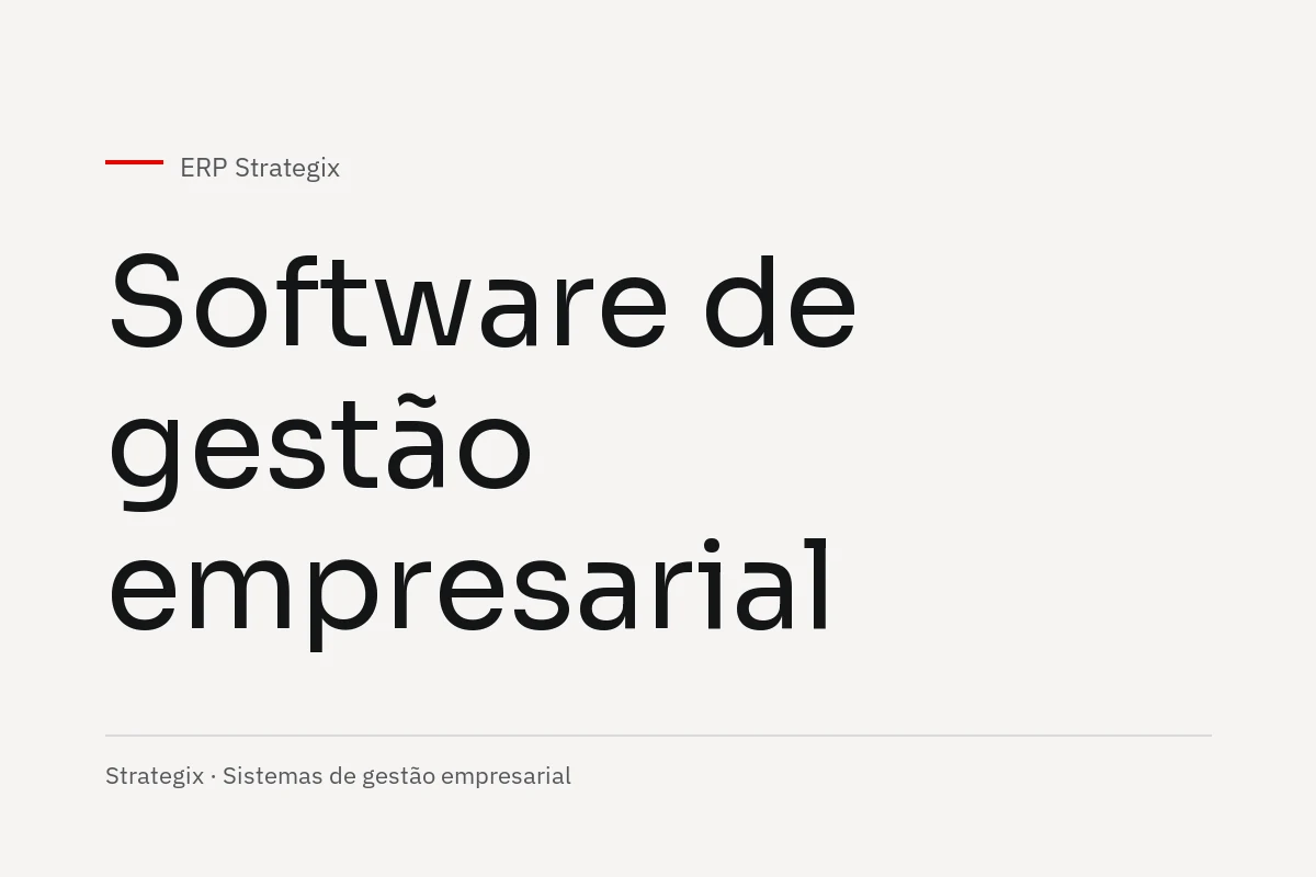 ERP Strategix — Software de gestão empresarial